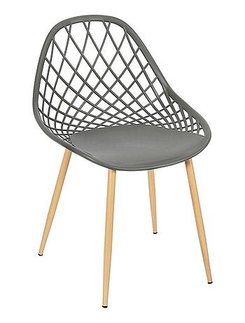 Lot de 4 chaises d'extérieur ajourées en polypropylène MALAGA