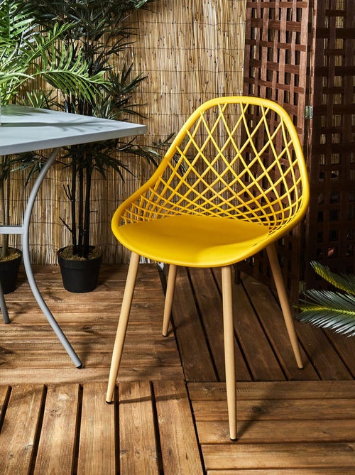 Lot de 4 chaises d'extérieur ajourées en polypropylène MALAGA - Kiabi Lot de 4 chaises d'extérieur ajourées en polypropylène MALAGA - Kiabi