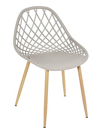 Lot de 4 chaises d'extérieur ajourées en polypropylène MALAGA