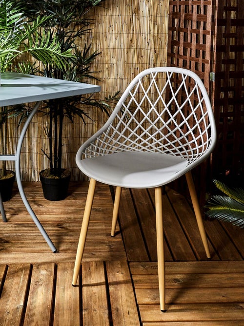 Lot de 4 chaises d'extérieur ajourées en polypropylène MALAGA - Kiabi