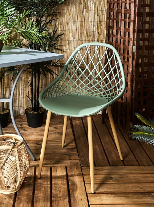 Lot de 4 chaises d'extérieur ajourées en polypropylène MALAGA - Kiabi Lot de 4 chaises d'extérieur ajourées en polypropylène MALAGA - Kiabi