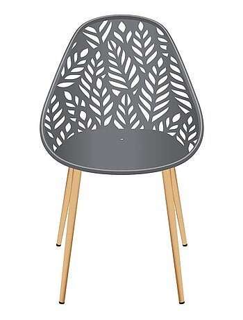 Lot de 4 chaises d'extérieur effet ajouré CALVI