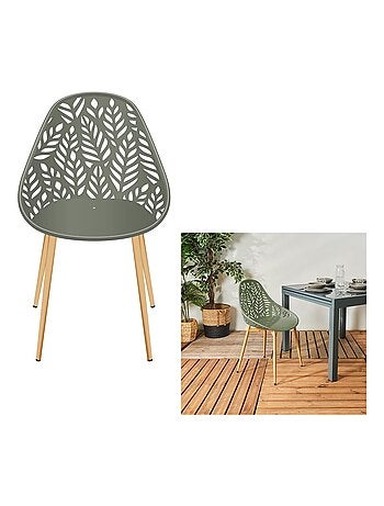 Lot de 4 chaises d'extérieur effet ajouré CALVI