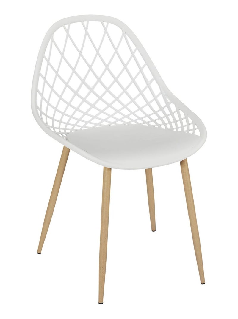 Lot de 4 chaises d'extérieur Malaga en polypropylène Blanc - Kiabi