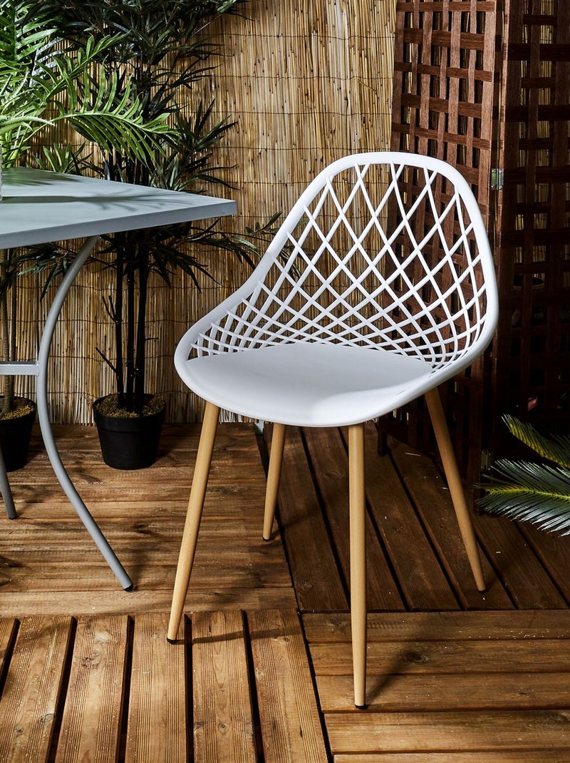 Lot de 4 chaises d'extérieur Malaga en polypropylène Blanc - Kiabi
