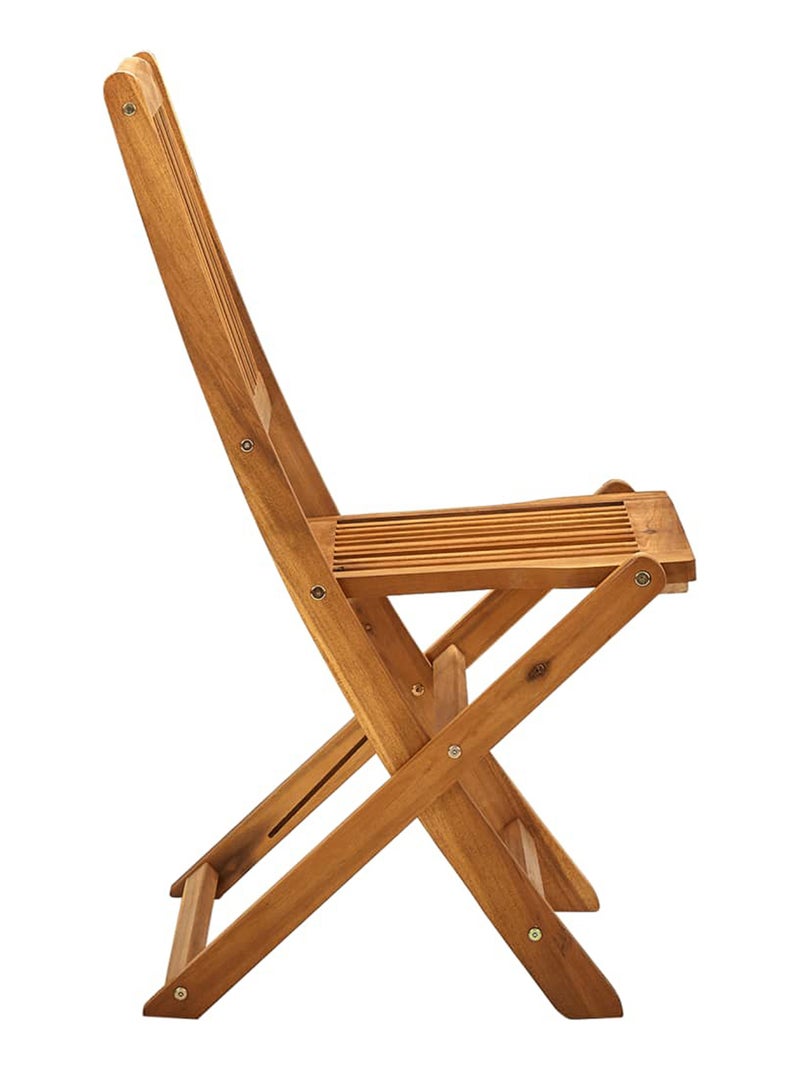 Lot de 4 chaises pliables d'extérieur Marron foncé - Kiabi