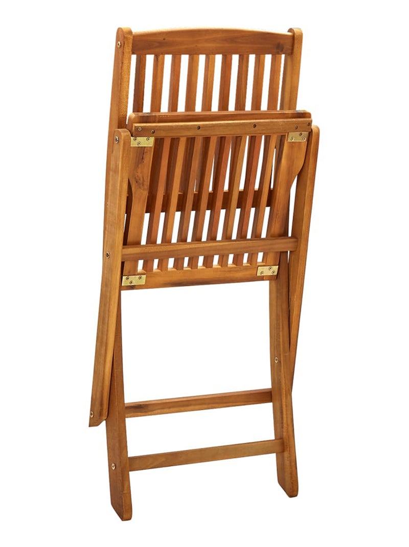 Lot de 4 chaises pliables d'extérieur Marron foncé - Kiabi