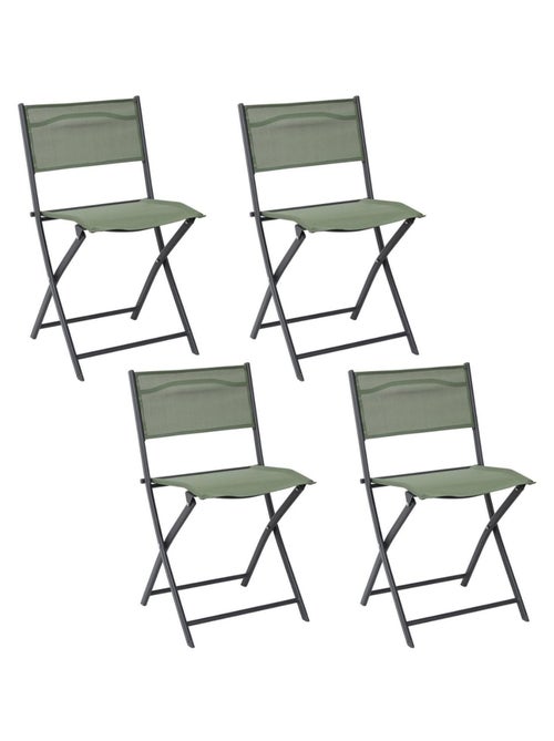 Lot de 4 chaises pliantes d'extérieur ELBA - Kiabi