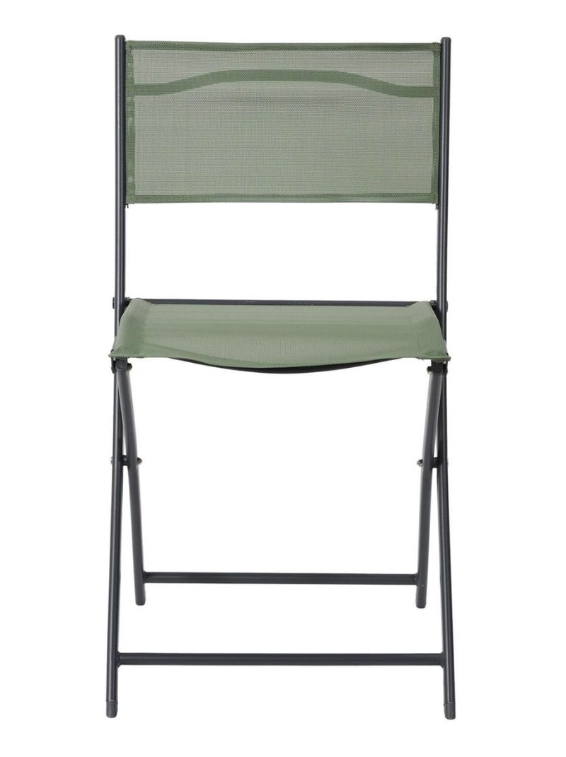 Lot de 4 chaises pliantes d'extérieur ELBA Kaki - Kiabi