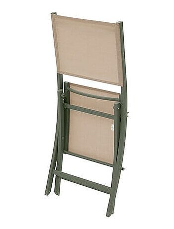 Lot de 4 chaises pliantes en aluminium et texaline ESSENTIA
