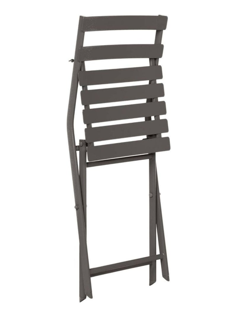Lot de 4 Chaises pliantes en métal Greensboro Gris - Kiabi