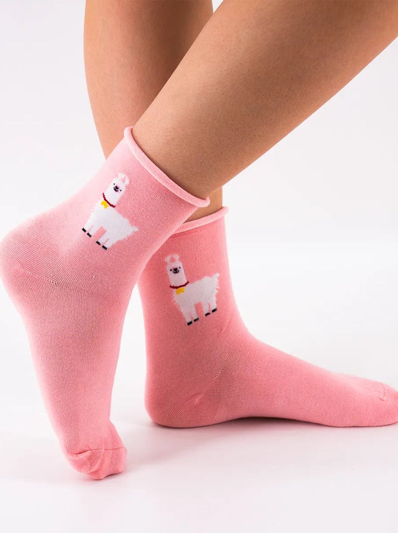 Lot de 4 Chaussettes Animaux Multicolore - Kiabi