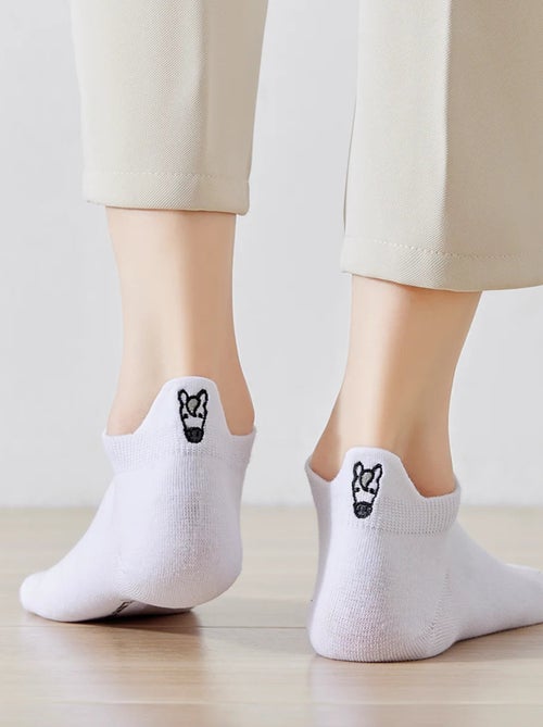 Lot de 4 Chaussettes Blanches Languette Cheval - Kiabi