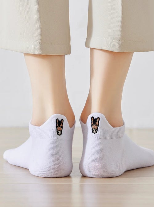 Lot de 4 Chaussettes Blanches Languette Cheval - Kiabi