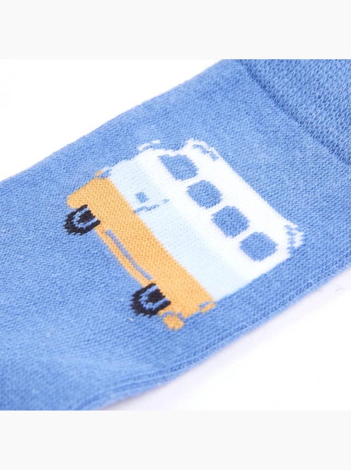 Lot de 4 chaussettes enfant coton motif voiture - vidaxl - Kiabi