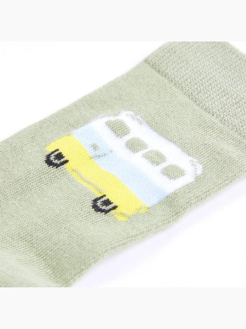 Lot de 4 chaussettes enfant coton motif voiture - vidaxl Multicolore - Kiabi