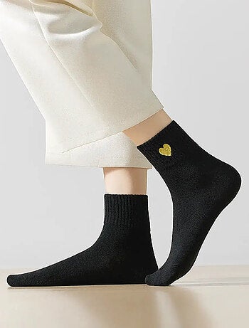 Lot de 4 Chaussettes Hautes Coeur Doré