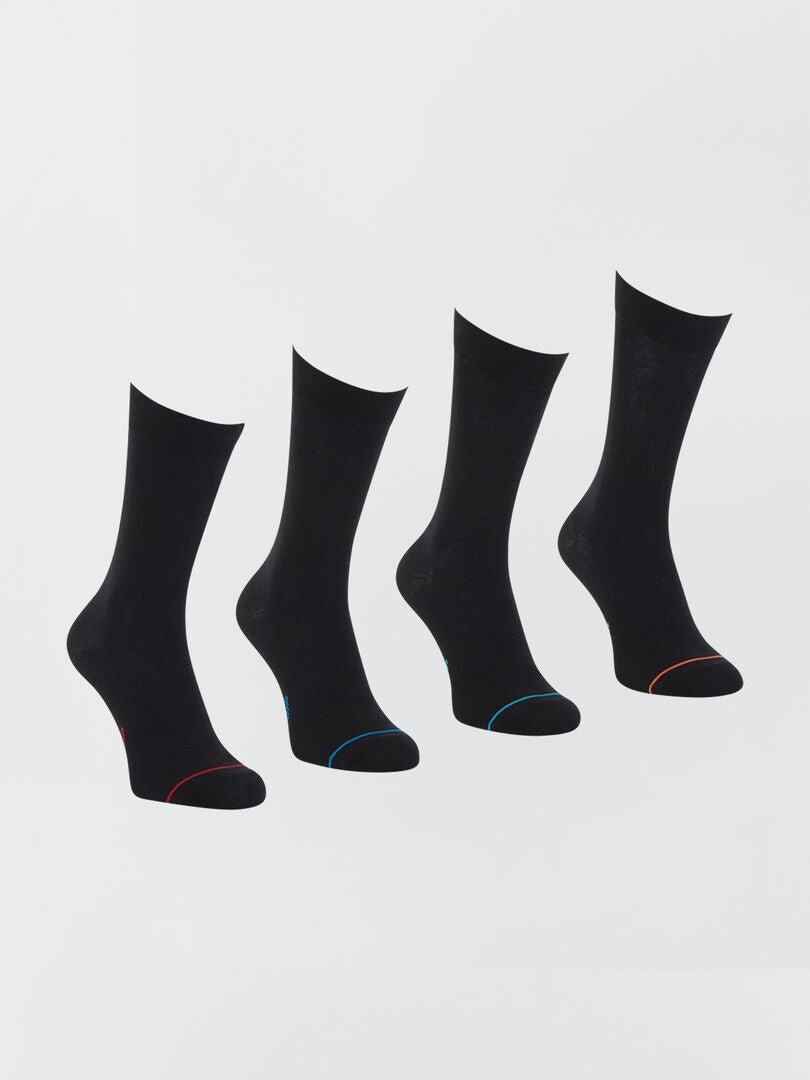 Lot De 4 Paires De Chaussettes Homme Mi-bas Nylon – Noir – Taille 39-44 – Neuf Avec étiquettes