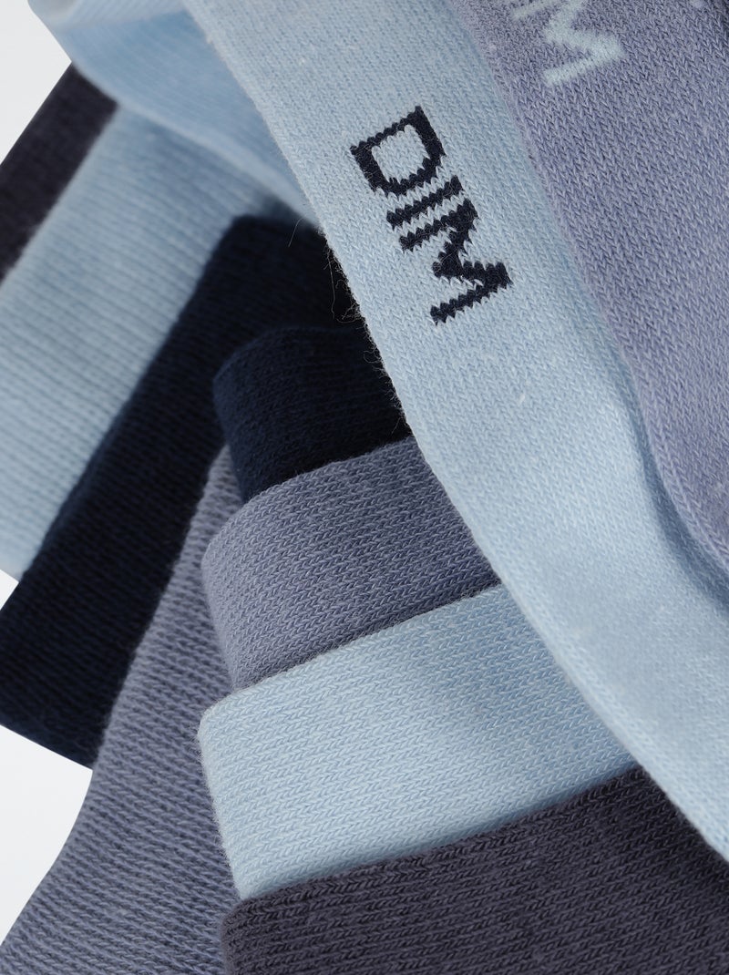Lot de 4 chaussettes mi-hautes 'Dim' Bleu - Kiabi