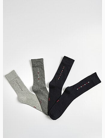 Lot de 4 Chaussettes petits motifs, clair - AFIBEL
