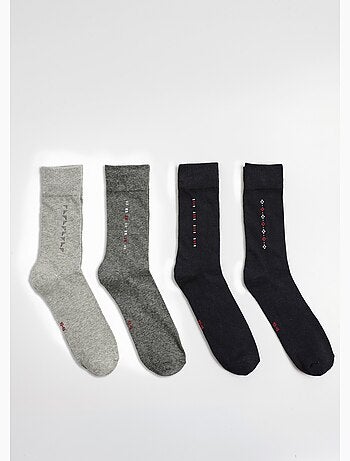 Lot de 4 Chaussettes petits motifs, clair - AFIBEL