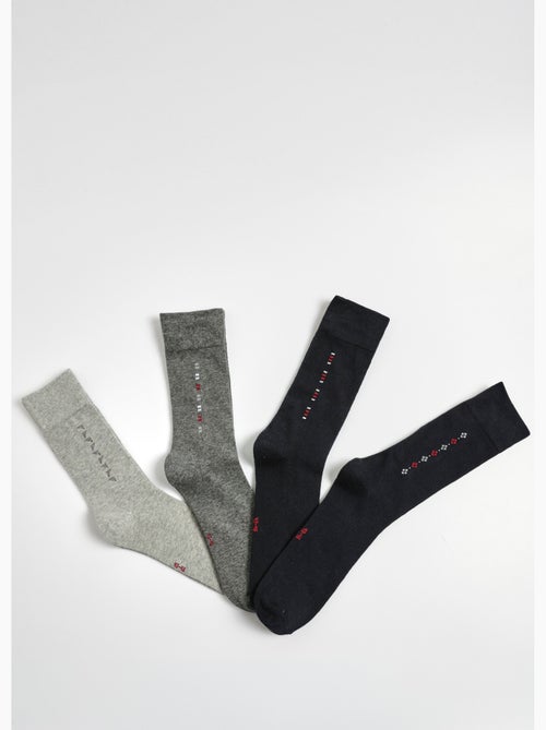 Lot de 4 Chaussettes petits motifs, clair - AFIBEL - Kiabi