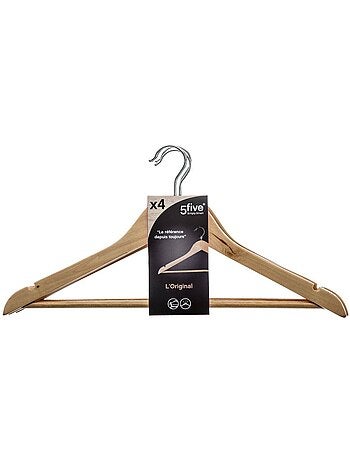 Lot de 4 cintres en bois hang'up