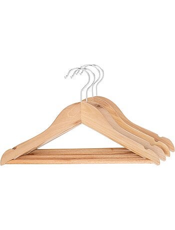 Lot de 4 cintres enfant en bois peint indy