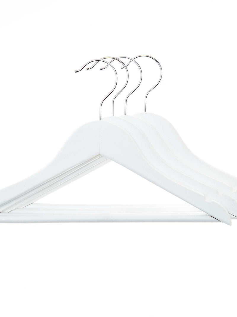 Lot de 4 cintres enfants en bois blanc - Kiabi