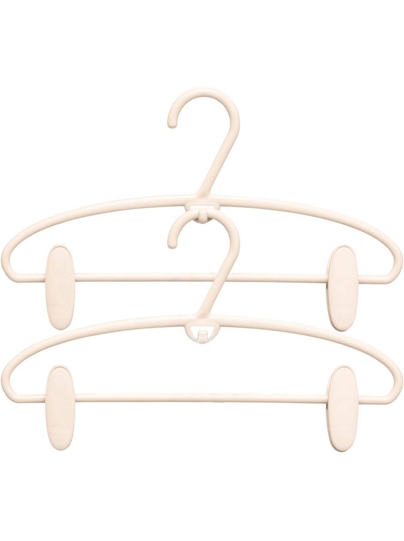 Lot de 4 cintres hang clip Beige - Kiabi