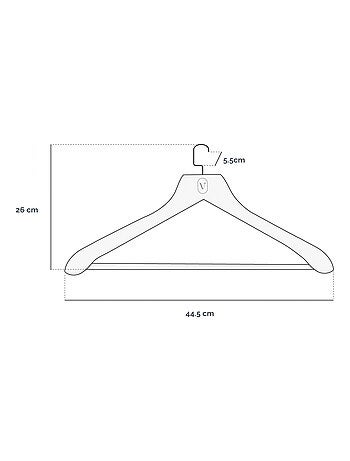 Lot de 4 cintres pour manteau adulte premium avec crochet pivotant à 360° - Vivezen