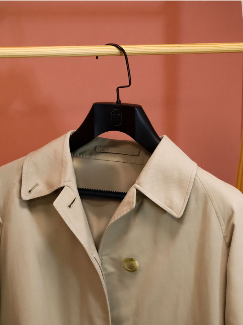 Lot de 4 cintres pour manteau adulte premium avec crochet pivotant à 360° - Vivezen Noir - Kiabi