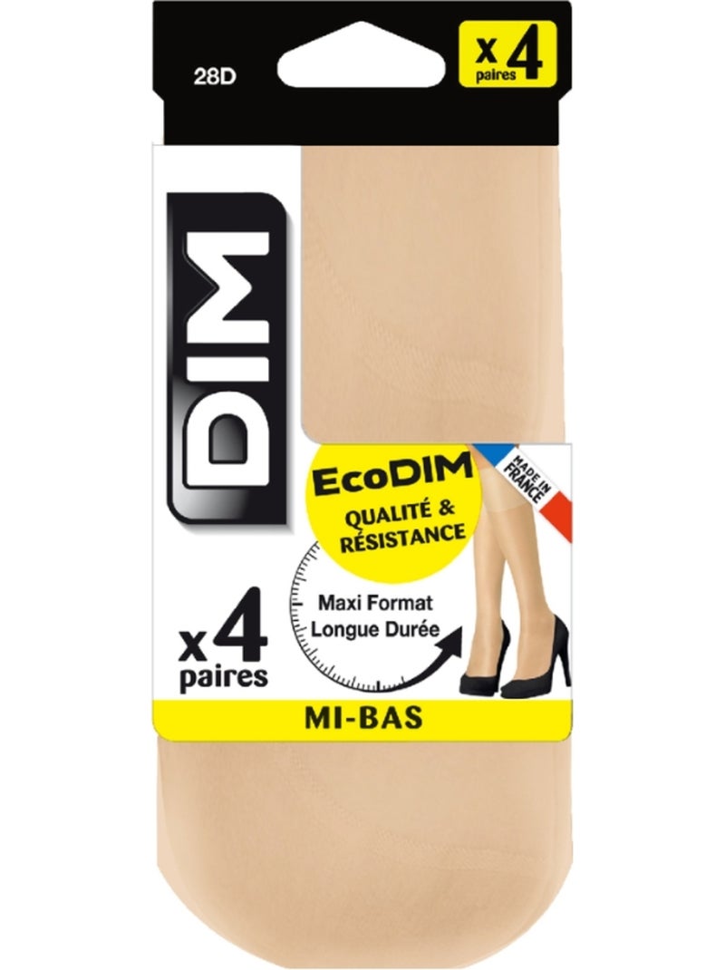 Lot de 4 collants 28D ECODIM Beige - Kiabi