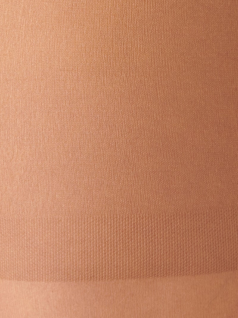 Lot de 4 collants mousse 20D spécial hanches fortes - Damart Beige foncé - Kiabi