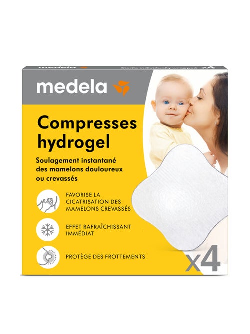 Lot de 4 compresses hydrogel Medela - Favorisent la cicatrisation, apaisent instantanément - Kiabi