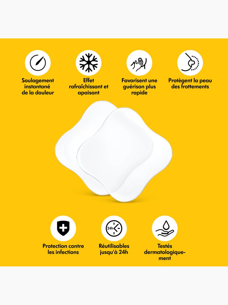 Lot de 4 compresses hydrogel Medela - Favorisent la cicatrisation, apaisent instantanément Transparent - Kiabi