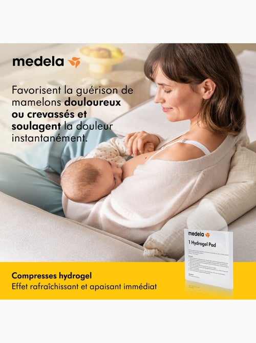 Lot de 4 compresses hydrogel Medela - Favorisent la cicatrisation, apaisent instantanément - Kiabi