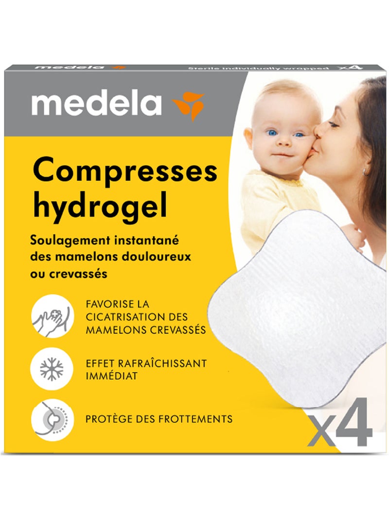 Lot de 4 compresses hydrogel Medela - Favorisent la cicatrisation, apaisent instantanément Transparent - Kiabi