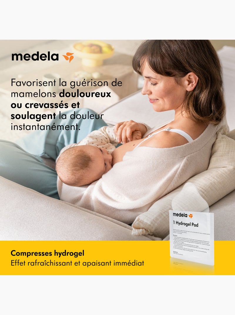 Lot de 4 compresses hydrogel Medela - Favorisent la cicatrisation, apaisent instantanément Transparent - Kiabi