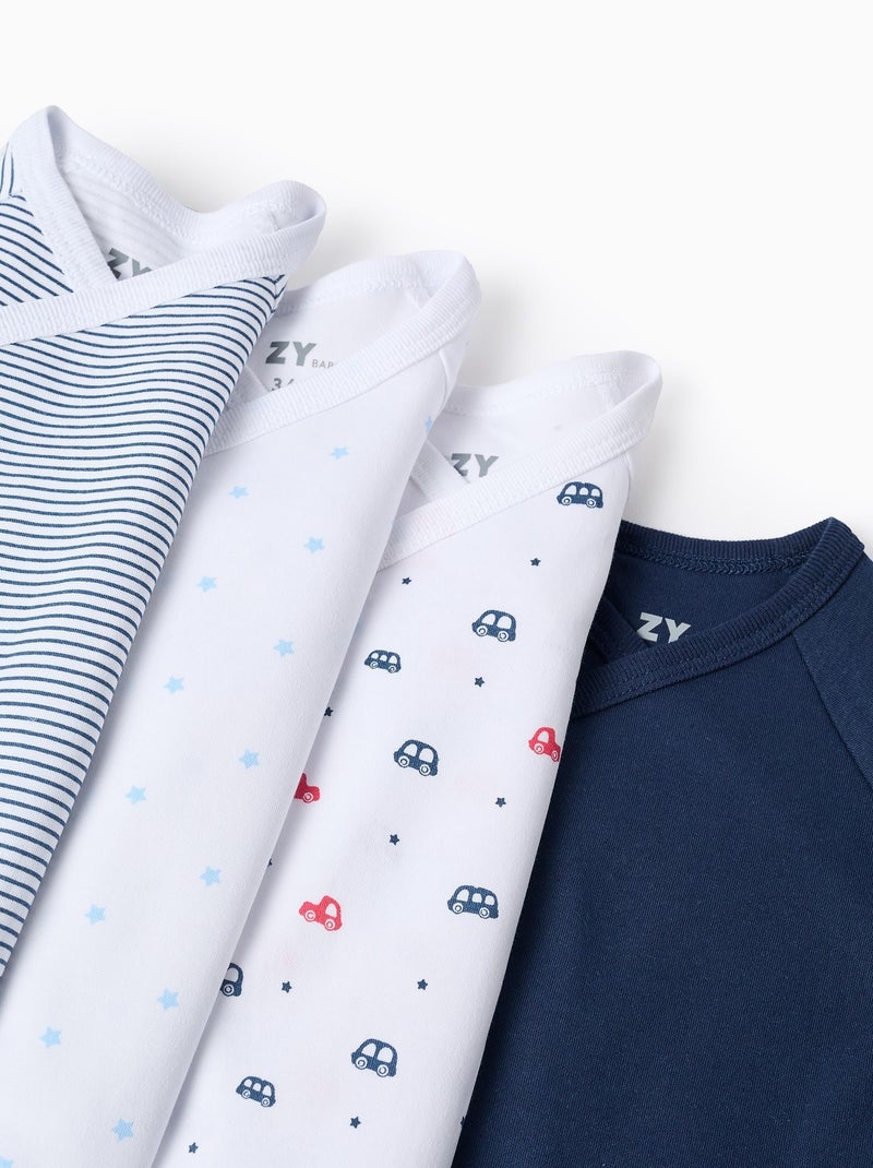 Lot de 4 Cross Bodies "Cars" Bleu Blanc - Kiabi