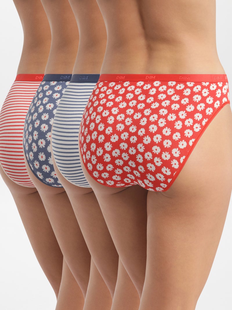 Lot de 4 culottes à imprimé 'DIM' Rouge - Kiabi