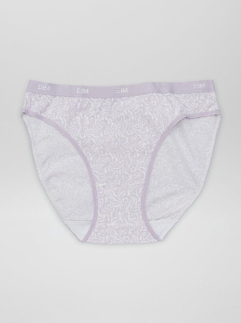 Lot de 4 culottes à imprimé 'DIM' Violet - Kiabi