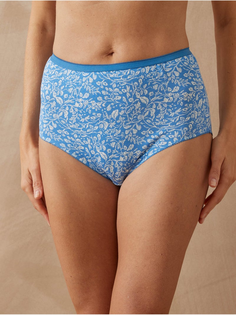 Lot de 4 culottes coton - DAXON Bleu Blanc - Kiabi
