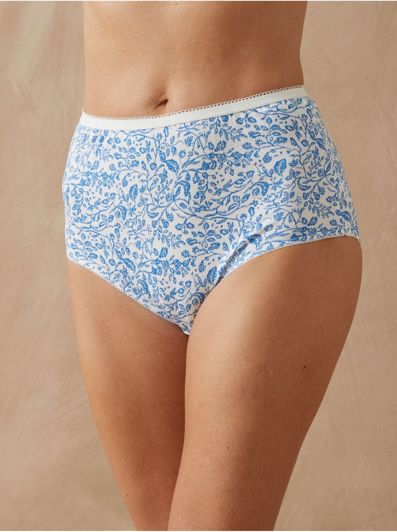 Lot de 4 culottes coton - DAXON Bleu Blanc - Kiabi