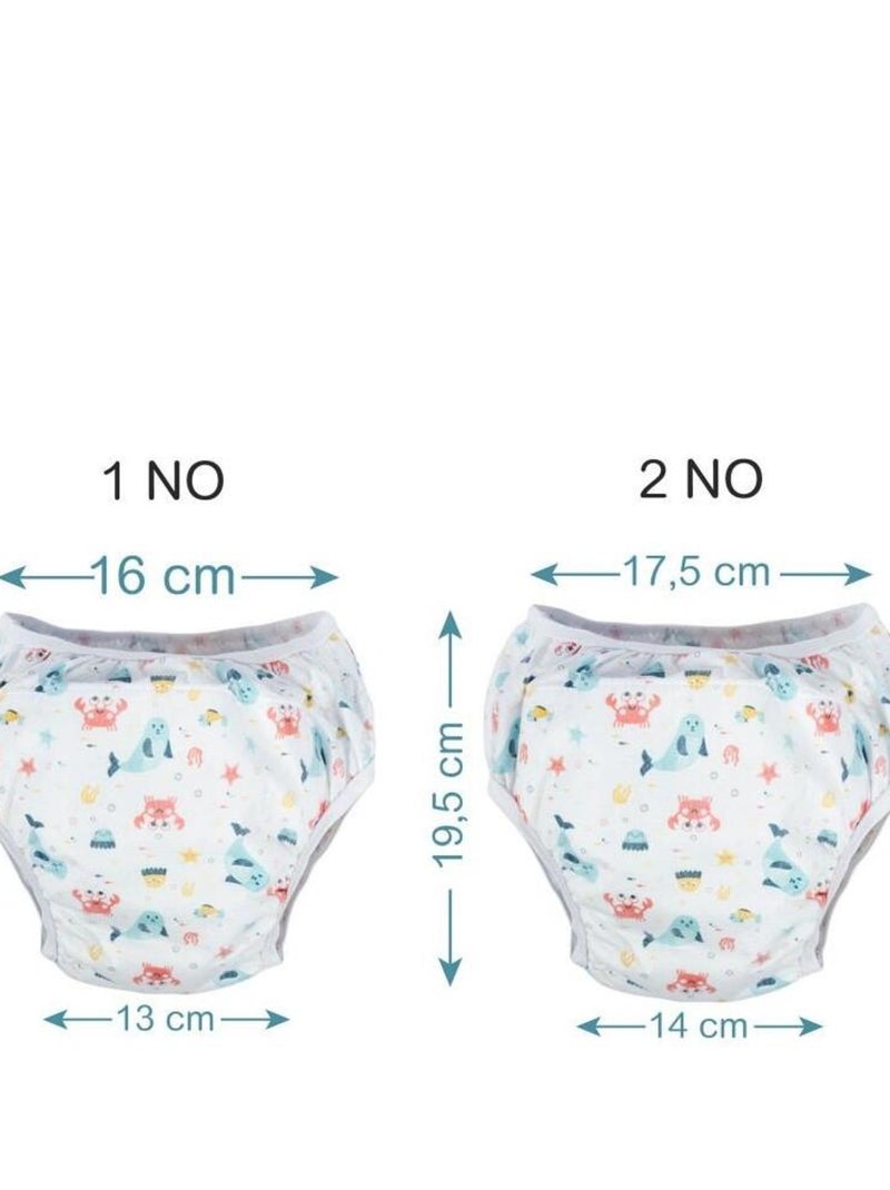 Lot de  4 culottes d'apprentissage de la propreté en coton rembourrées Multicolore - Kiabi