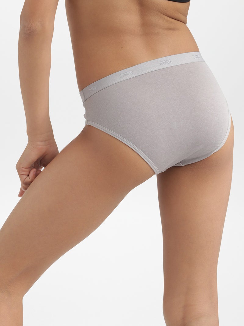 Lot de 4 culottes 'DIM' Gris - Kiabi