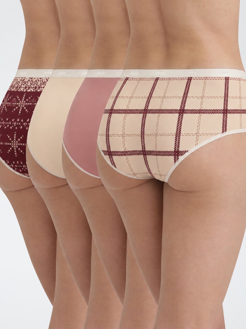 Lot de 4 culottes 'Dim' Rose - Kiabi