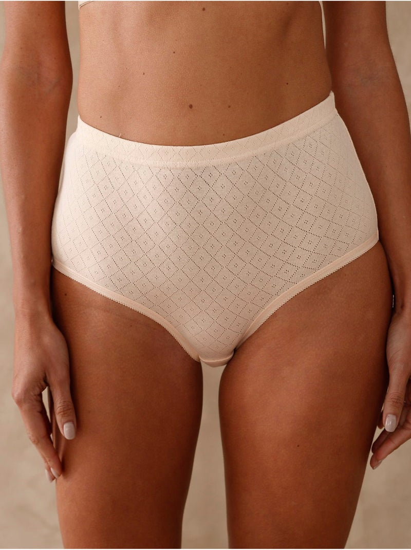 Lot de 4 culottes en maille jacquard - DAXON Beige - Kiabi