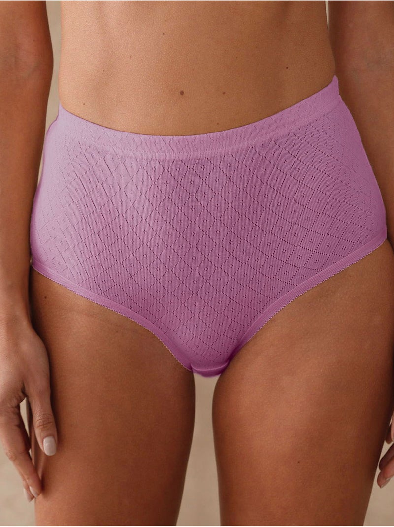 Lot de 4 culottes en maille jacquard - DAXON Rose foncé - Kiabi