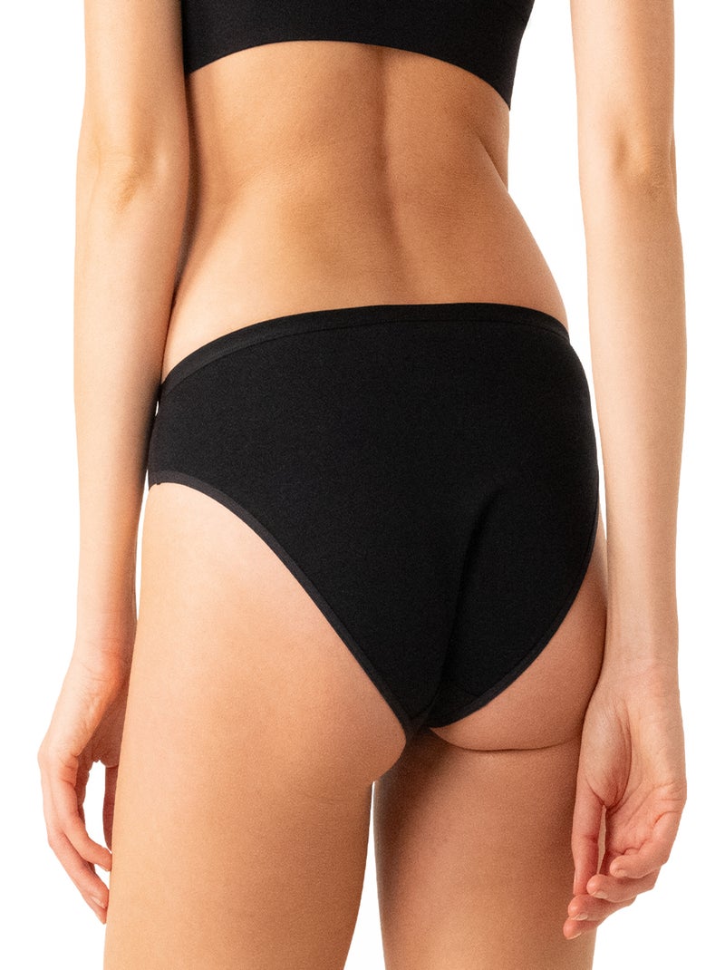 Lot de 4 culottes femme Ecopack Basic Athena Noir - Kiabi